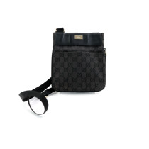 Gucci Messenger Zip Around Mini GG Grigio Nero