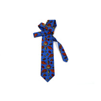 Saint Laurent Cravatta Seta Celeste