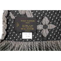Louis Vuitton Sciarpa Lana e Seta Grigia e Nera