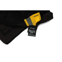 Fendi Sciarpa Lana Nera e Marrone