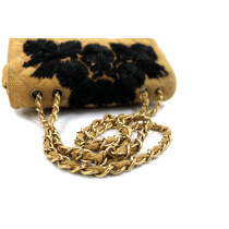 Chanel Jumbo Flap Rafia Cammello