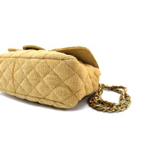 Chanel Jumbo Flap Rafia Cammello