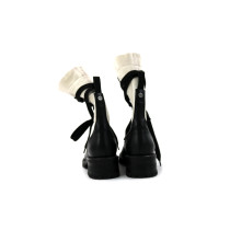 Dior Stivaletti Tela e Pelle Beige e Nero