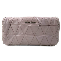 Miu Miu Pochette Pelle Lilla