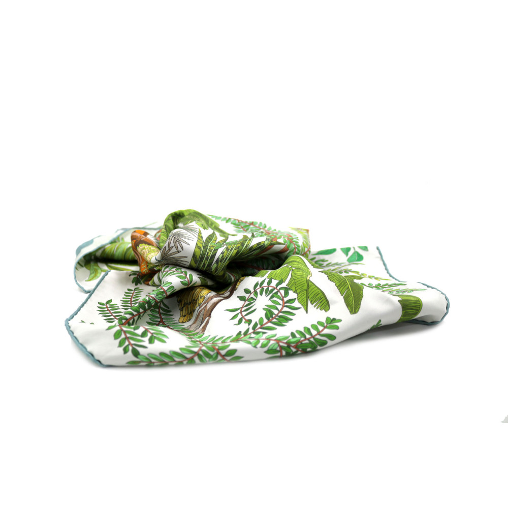 Hermes Foulard Carrè Le Jardin Des Peintres Seta Panna Multicolor