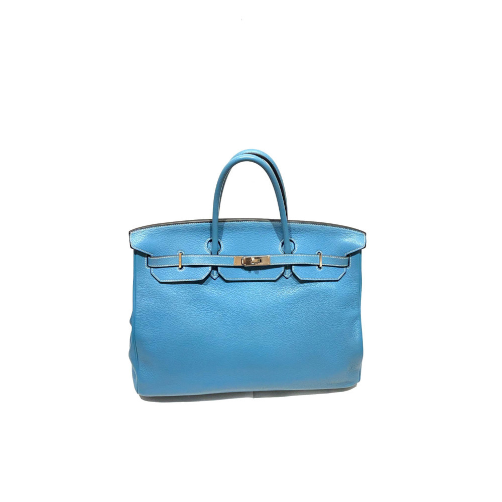 Hermes Birkin 40 Pelle Azzurro
