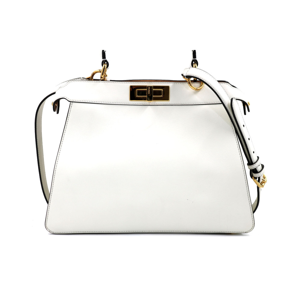 Fendi Peekaboo Pelle Bianca