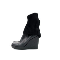 Gucci Stivali Pelle e Lana Nera