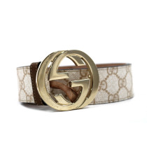 Gucci Cintura Pelle Beige