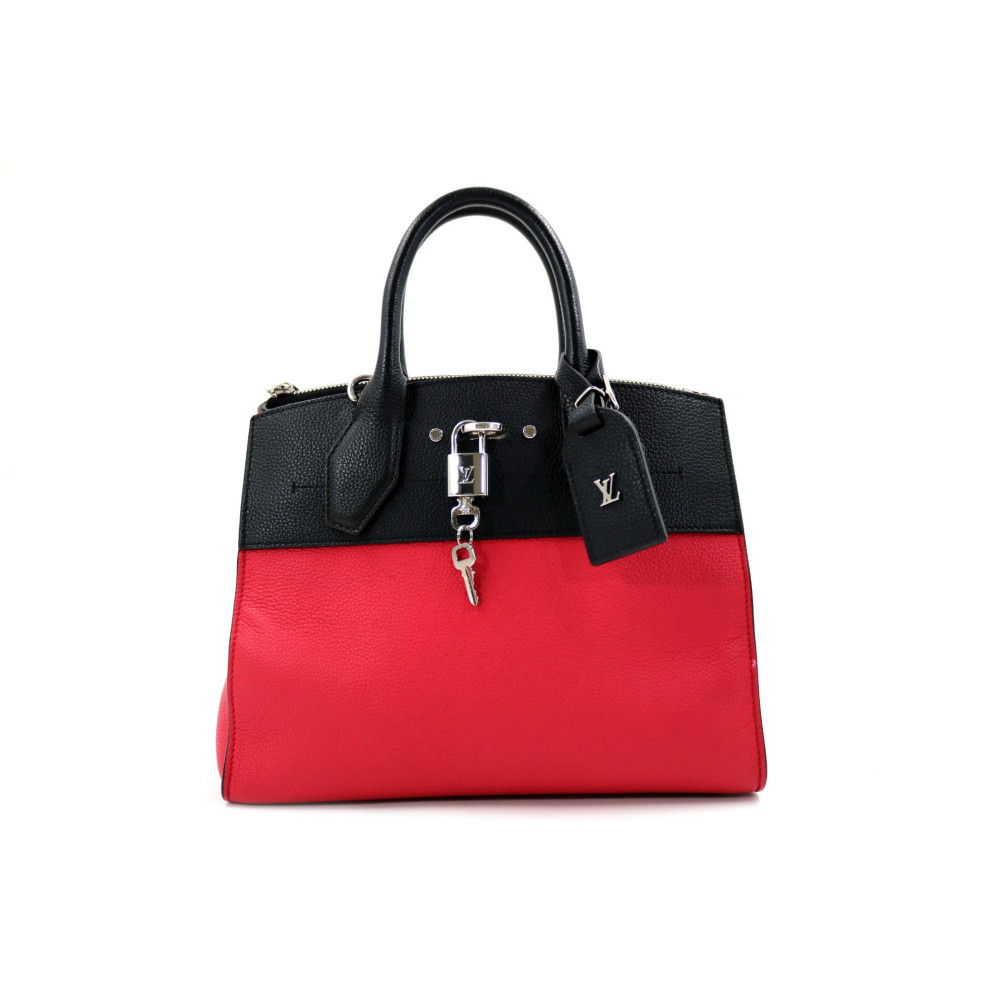 Louis Vuitton City Streamer PM Pelle Nera e Fragola