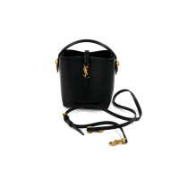 Saint Laurent Le 37 Mini Pelle d'Agnello Nera