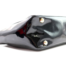 Valentino Rockstud Shopping Small Vernis Nera