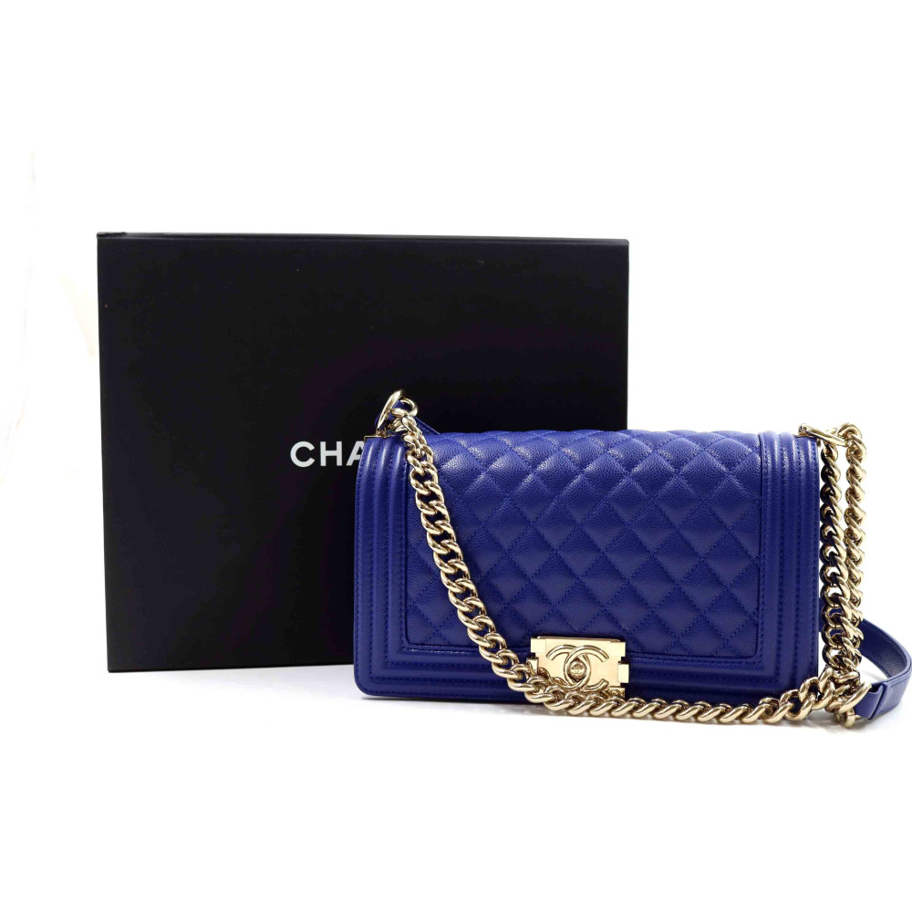 Chanel Boy Pelle Blu