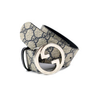 Gucci Cintura Pelle Beige e Blu