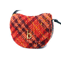 Burberry Rocking Horse Tweed Misto Lana Arancione Rosso