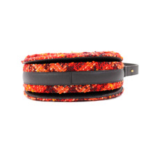 Burberry Rocking Horse Tweed Misto Lana Arancione Rosso