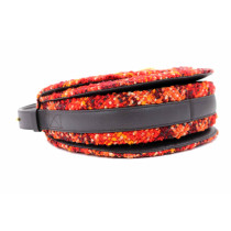 Burberry Rocking Horse Tweed Misto Lana Arancione Rosso