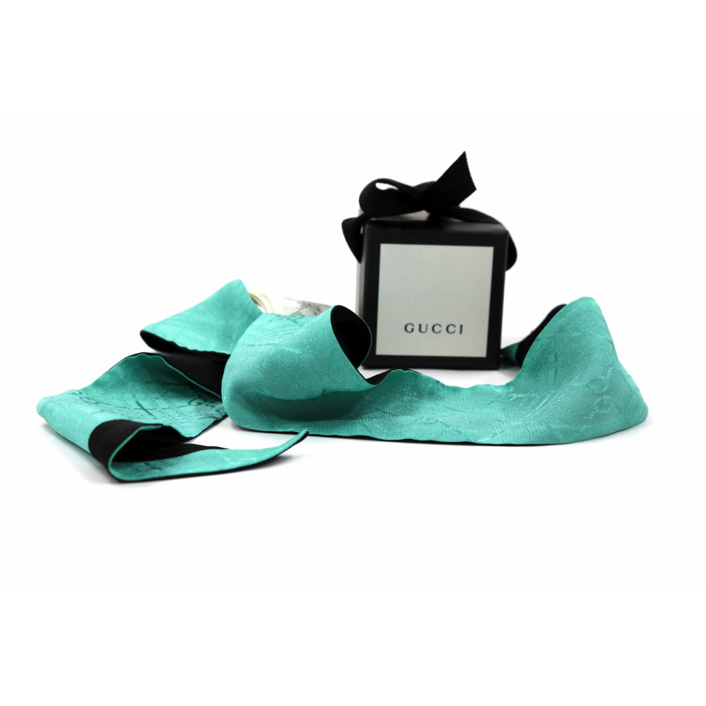 Gucci Bandeau Seta Nera e Verde