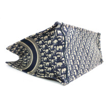 Dior Book Tote Tela Jaquard Oblique Blu Nevi
