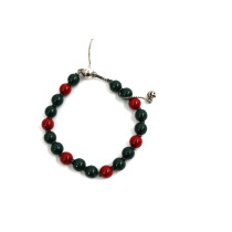 Gucci Bracciale Web Legno Verde e Rosso