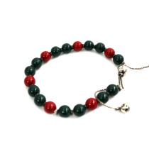 Gucci Bracciale Web Legno Verde e Rosso