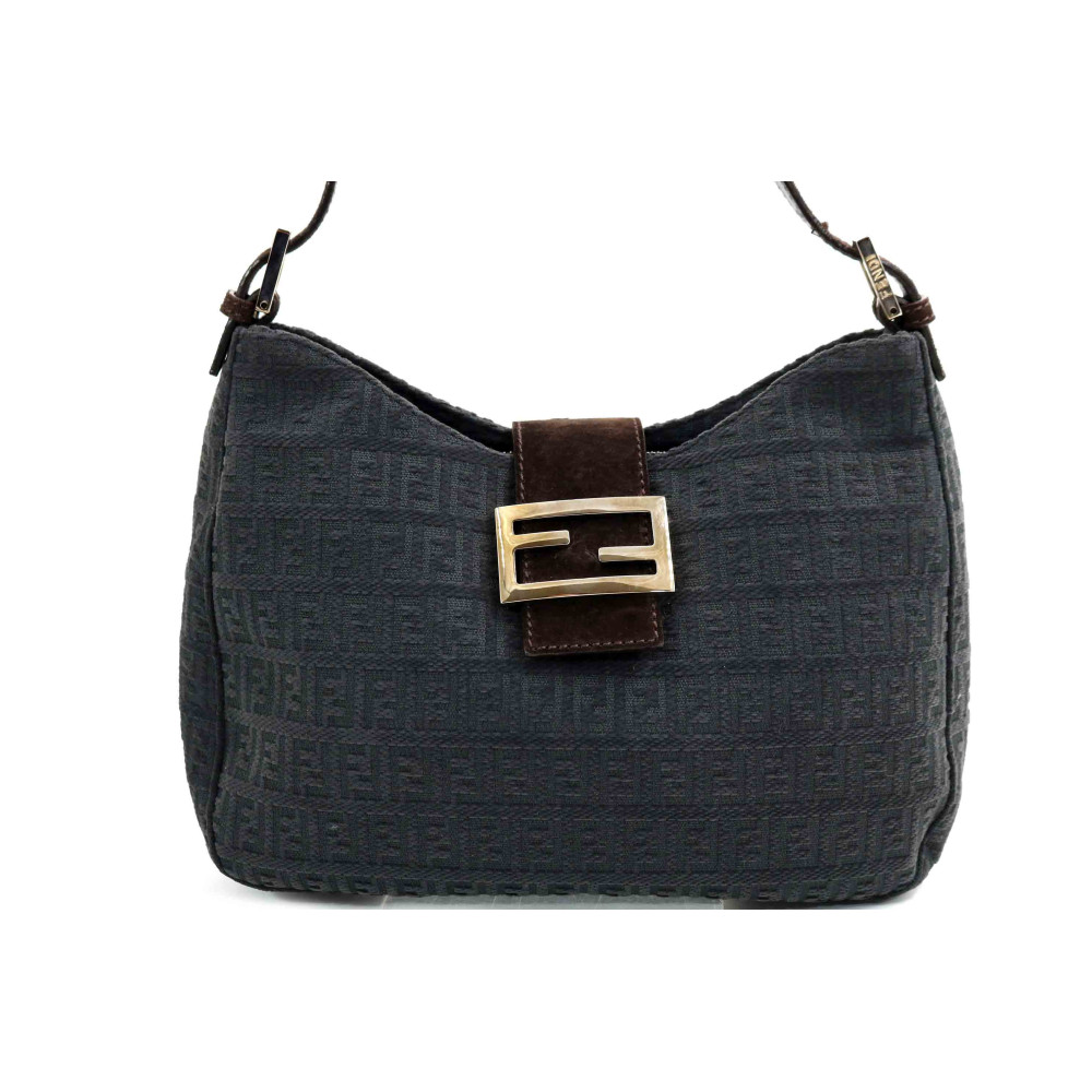 Fendi Shopping Velluto Zucchino Nero