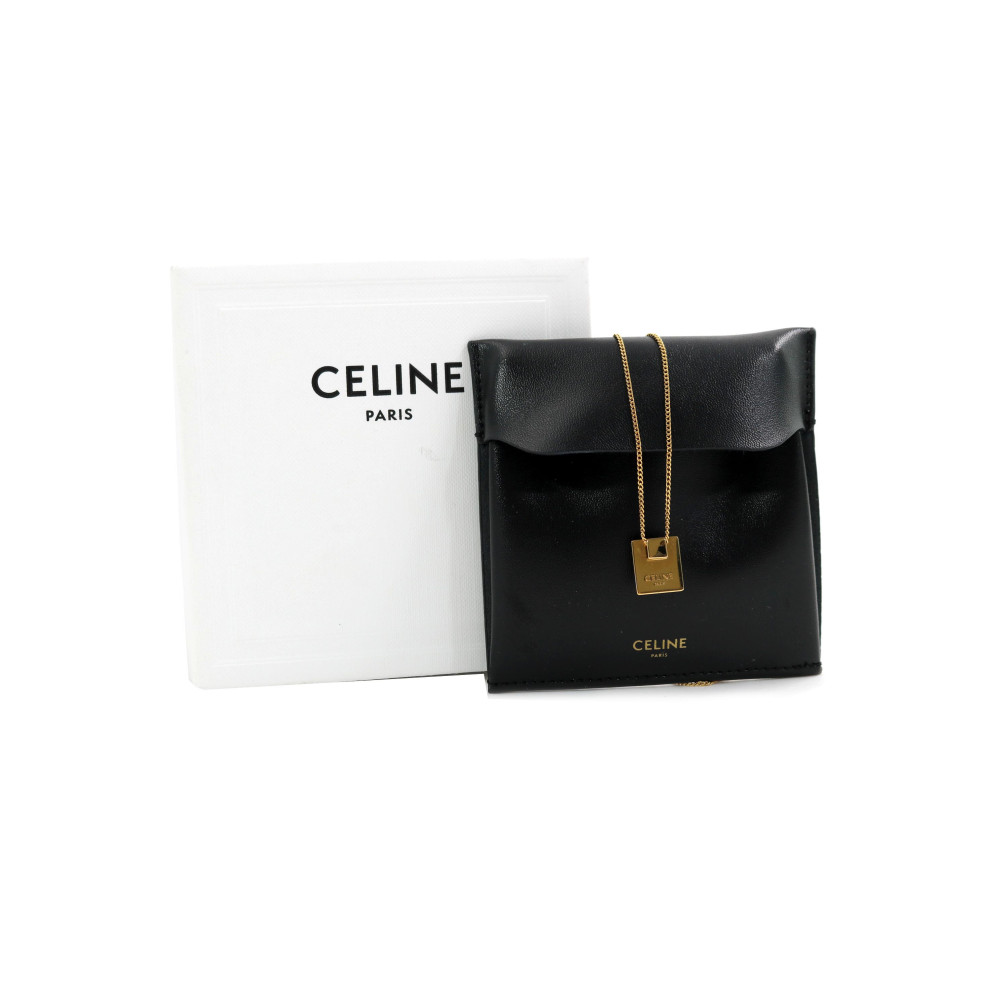 Celine Collana Alphabet Neck Lace L Ottone Oro