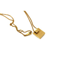 Celine Collana Alphabet Neck Lace L Ottone Oro