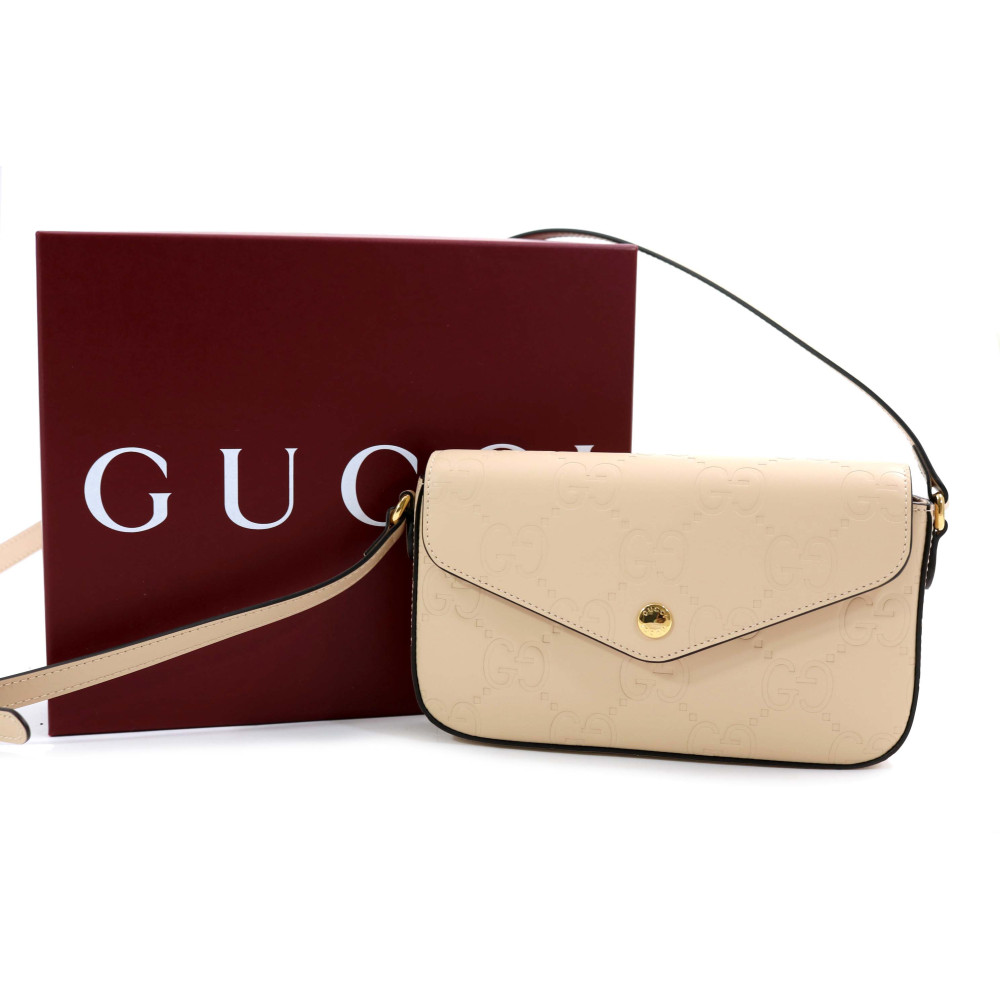 Gucci Tracolla Mini Pelle Beige