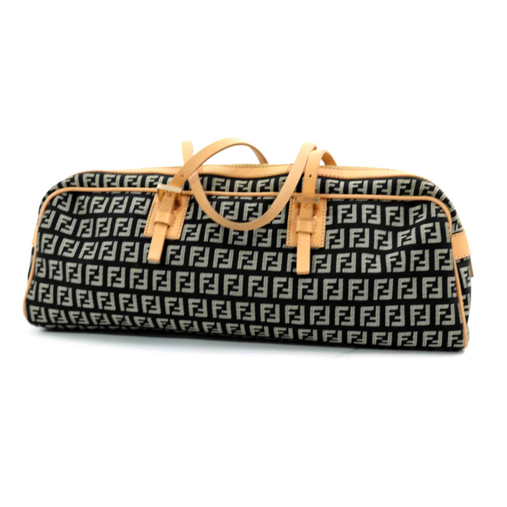 Fendi Bassotto Tela Nera e Grigia