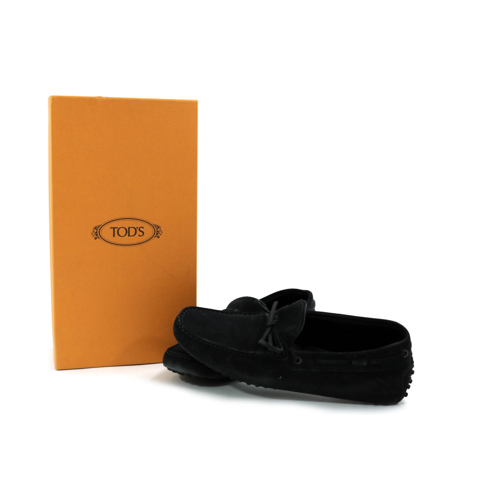 Tod's Mocassino Camoscio Nero-Blu