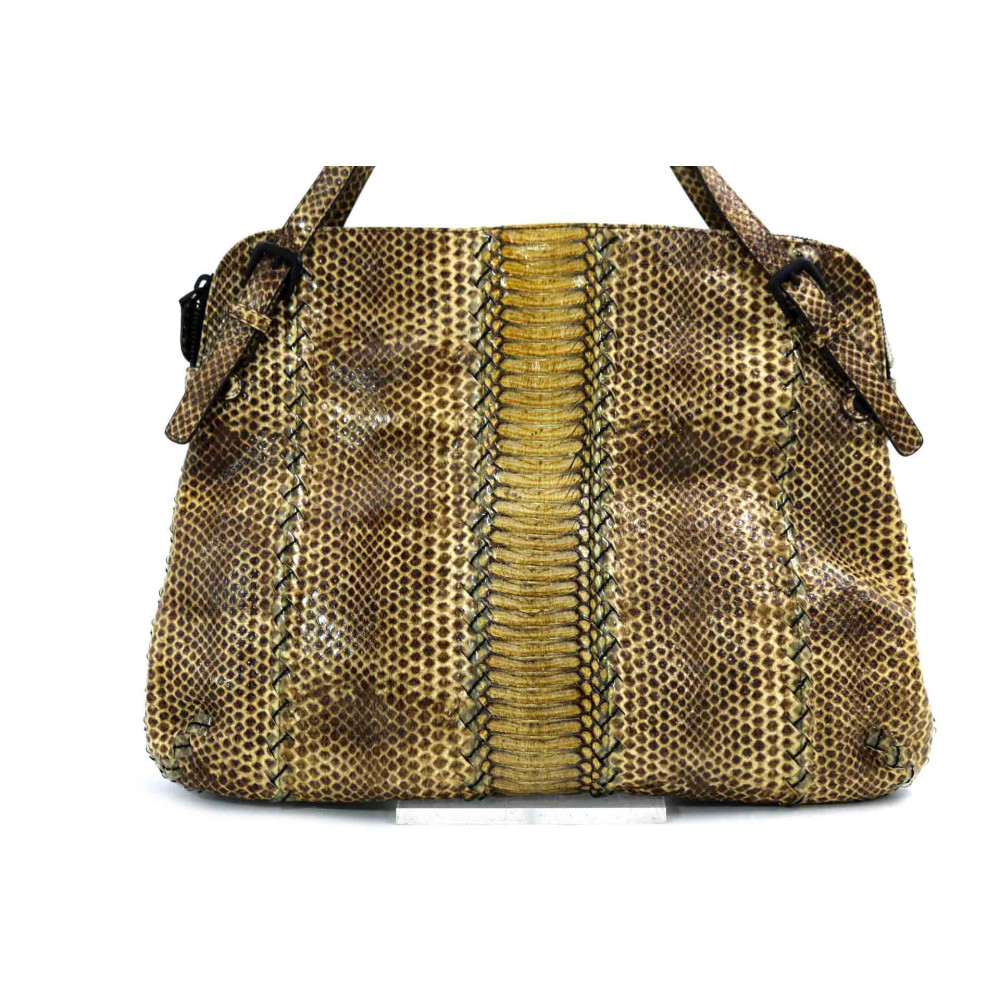 Bottega Veneta Shopping Pitone Marrone e Giallo