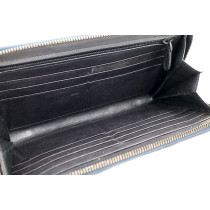 Bottega Veneta Portafoglio Pelle Marrone e Blu