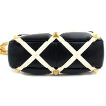 Valentino Roman Stud Pelle Nera e Bianca