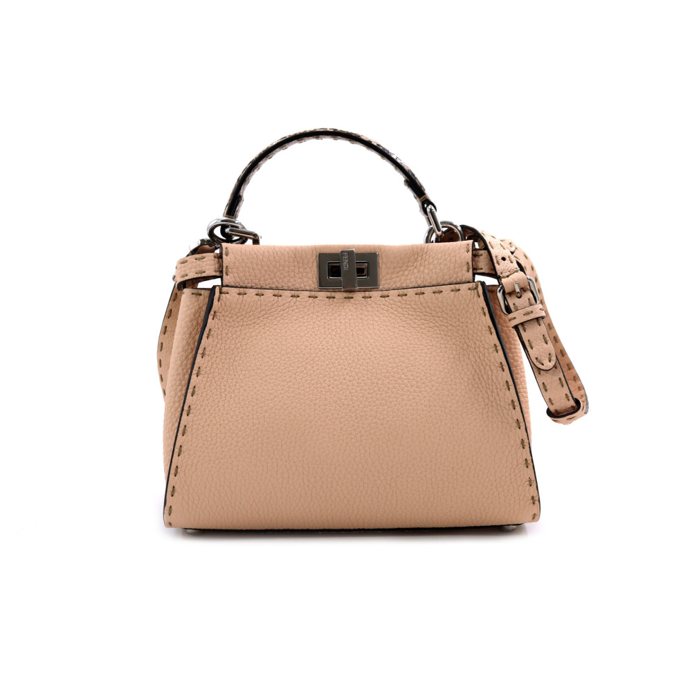 Fendi Peekaboo Mini Selleria Pelle Rosa