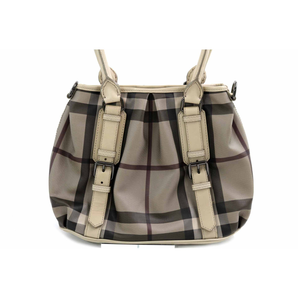 Burberry Shopping North Field Tela Cerata Grigio Smoke Check