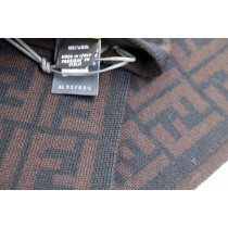 Fendi Sciarpa Zucca Lana Marrone e Nero