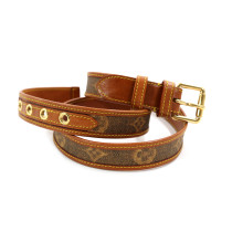 Louis Vuitton Cintura Tela e Pelle Marrone