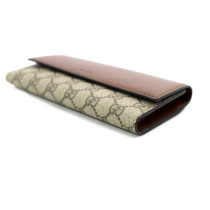 Gucci Portafoglio GG Beige e Pelle Marrone
