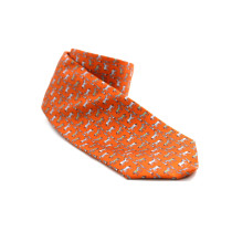 Hermes Cravatta Horse Robot Seta Arancio
