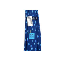Hermes Cravatta Maillon Panda Seta Blu