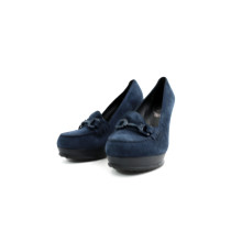 Tod's Decollete Camoscio Blu