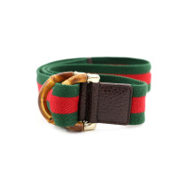 Gucci Cintura Bamboo Tessuto Web