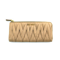Miu Miu Portafoglio Pelle Beige