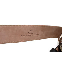 Gucci Cintura 85 GG lucida beige