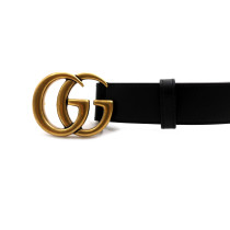 Gucci Cintura 80 GG opaca pelle nera