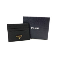 Prada Portacarte Pelle Nera HW ORO