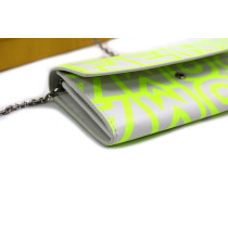 Fendi Woc By Marc Jacobs Pelle Bianco e Giallo Fluo