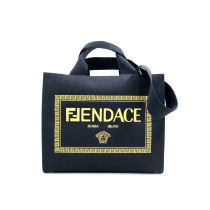 Fendace Shopping La Medusa Tote Bag Tessuto Nero