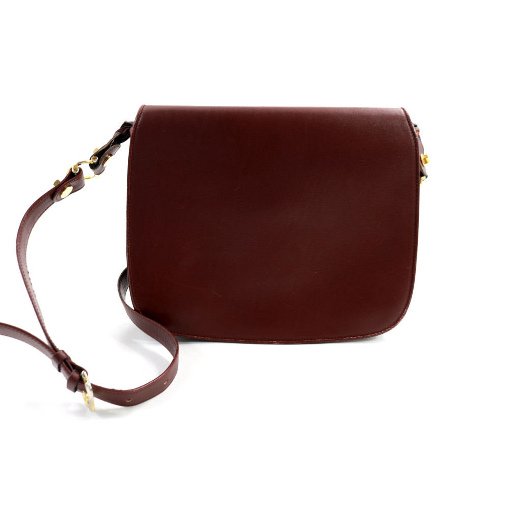 Cartier Tracolla Vintage Pelle Bordeaux